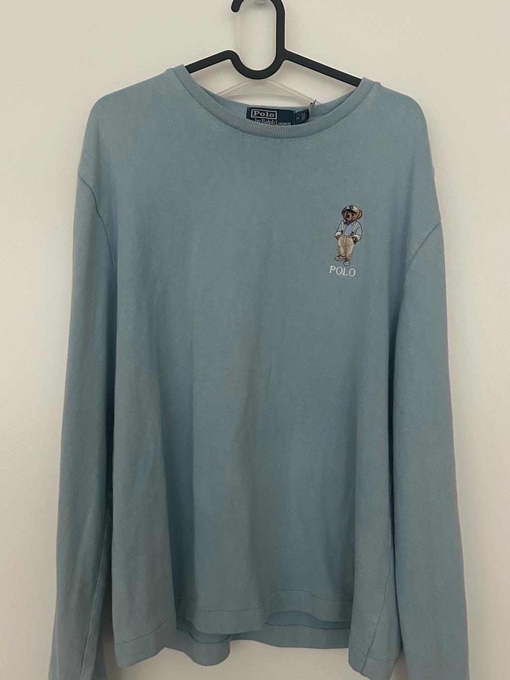 Ralph Laurenpolo Bear Long Sleeve Tee  Light Blue